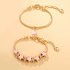 Wholesale Women's Alloy Fashion Star Heart Pendant Diy Bracelet With Rhinestones Inlaid And Seiko Design