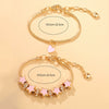 Wholesale Women's Alloy Fashion Star Heart Pendant Diy Bracelet With Rhinestones Inlaid And Seiko Design