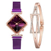 Wholesale Women's Alloy Fashion Watch Set With Round Dial And Textile Strap