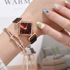 Wholesale Women's Alloy Fashion Watch Set With Round Dial And Textile Strap