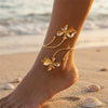Wholesale Women's Alloy Floral Open Anklet Foot Jewelry