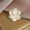 Wholesale Women's Alloy Flower Camellia Brooch With Electroplating Design