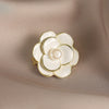 Wholesale Women's Alloy Flower Camellia Brooch With Electroplating Design
