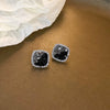 Wholesale Women's Alloy Flower Earrings With Diamond And Pearl Design Retro Fashion Temperament