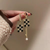 Wholesale Women's Alloy Flower Earrings With Diamond And Pearl Design Retro Fashion Temperament