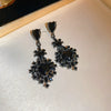Wholesale Women's Alloy Flower Earrings With Diamond And Pearl Design Retro Fashion Temperament