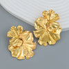 Wholesale Women's Alloy Flower Earrings With Electroplating Treatment