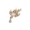 Wholesale Women's Alloy Flower Leaf Minimalist Electroplated Brooch Coat Accessories