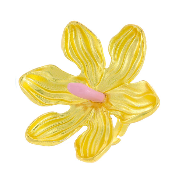 Wholesale Women's Alloy Flower Ring Retro Fashion Electroplated