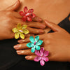 Wholesale Women's Alloy Flower Ring Retro Fashion Electroplated