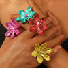 Wholesale Women's Alloy Flower Ring Retro Fashion Electroplated