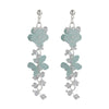 Wholesale Women's Alloy Flower Tassel Earrings With Crystal Beads And Electroplating
