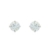 Wholesale Women's Alloy Fourclaw Single Zircon Geometric Earrings With Electroplating