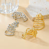 Wholesale Women's Alloy Geometric Autumn And Winter Earrings With Electroplating And Simple Multi Layer Ring Design