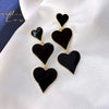Wholesale Women's Alloy Geometric Baking Varnish Goldplated Inlaid Artificial Gem And Semiprecious Stone Tassel Long Silver Needle Earrings