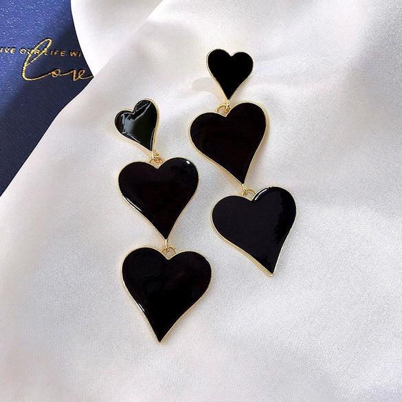 Wholesale Women's Alloy Geometric Baking Varnish Goldplated Inlaid Artificial Gem And Semiprecious Stone Tassel Long Silver Needle Earrings