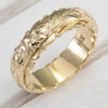 Wholesale Women's Alloy Geometric Carved Rose Flower Ring With Electroplating