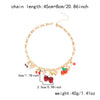 Wholesale Women's Alloy Geometric Cherry Heart Multipendant Necklace With Electroplating Y2k Style