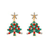 Wholesale Women's Alloy Geometric Christmas Tree Electroplated Earrings