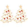 Wholesale Women's Alloy Geometric Christmas Tree Electroplated Earrings
