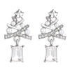 Wholesale Women's Alloy Geometric Christmas Tree Electroplated Earrings