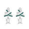 Wholesale Women's Alloy Geometric Christmas Tree Electroplated Earrings