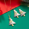 Wholesale Women's Alloy Geometric Christmas Tree Long Earrings With Electroplating Festival And Personality Style