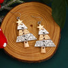 Wholesale Women's Alloy Geometric Christmas Tree Long Earrings With Electroplating Festival And Personality Style
