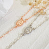 Wholesale Women's Alloy Geometric Cross Chain Necklace With Electroplating And Tassel Pendant