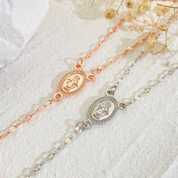 Wholesale Women's Alloy Geometric Cross Chain Necklace With Electroplating And Tassel Pendant