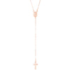 Wholesale Women's Alloy Geometric Cross Chain Necklace With Electroplating And Tassel Pendant