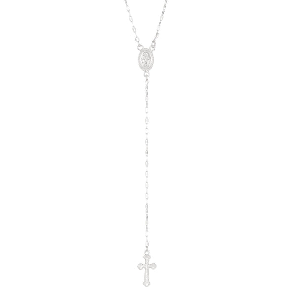 Wholesale Women's Alloy Geometric Cross Chain Necklace With Electroplating And Tassel Pendant