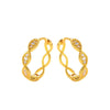 Wholesale Women's Alloy Geometric Cross Wavy Electroplated Earrings