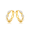 Wholesale Women's Alloy Geometric Cross Wavy Electroplated Earrings