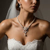 Wholesale Women's Alloy Geometric Crown Pattern Electroplated Jewelry Necklace And Earrings Set