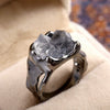 Wholesale Women's Alloy Geometric Crystal Ring With Diamond Design Exaggerated Hiphop Style Imitation Irregular Shape