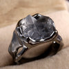 Wholesale Women's Alloy Geometric Crystal Ring With Diamond Design Exaggerated Hiphop Style Imitation Irregular Shape