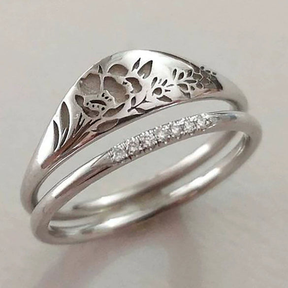 Wholesale Women's Alloy Geometric Cut Out Pattern 18K Goldplated Ring Jewelry
