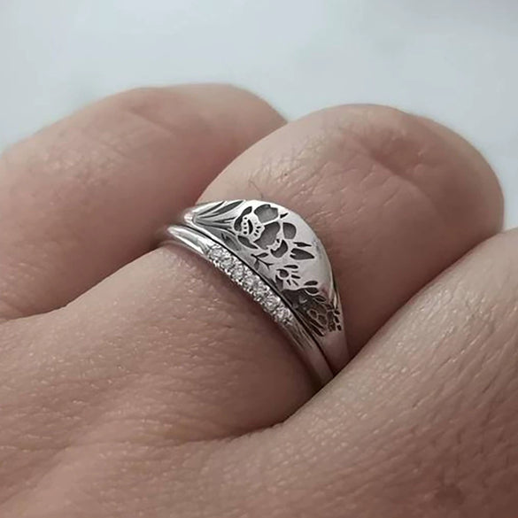 Wholesale Women's Alloy Geometric Cut Out Pattern 18K Goldplated Ring Jewelry