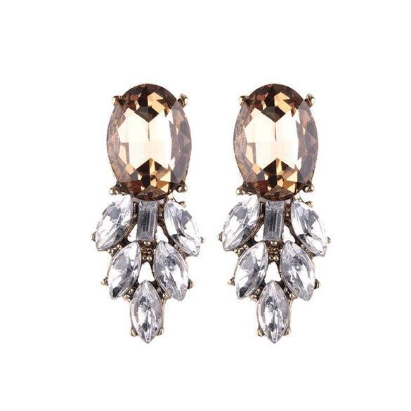 Wholesale Women's Alloy Geometric Diamond Earrings