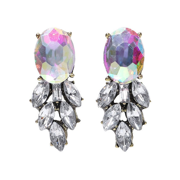 Wholesale Women's Alloy Geometric Diamond Earrings