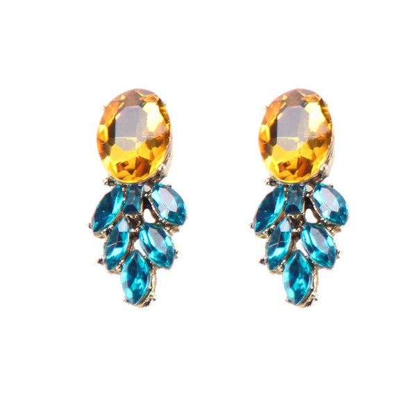 Wholesale Women's Alloy Geometric Diamond Earrings