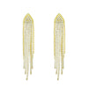Wholesale Women's Alloy Geometric Electroplated Exaggerated Chain Tassel Rhinestone Earrings