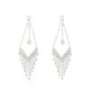 Wholesale Women's Alloy Geometric Electroplated Exaggerated Chain Tassel Rhinestone Earrings