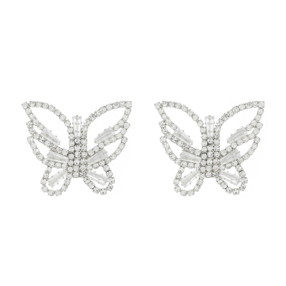 Wholesale Women's Alloy Geometric Electroplated Exaggerated Chain Tassel Rhinestone Earrings