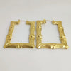 Wholesale Women's Alloy Geometric Exaggerated Golden Circle Hip Hop Street Dance Electroplated Earrings