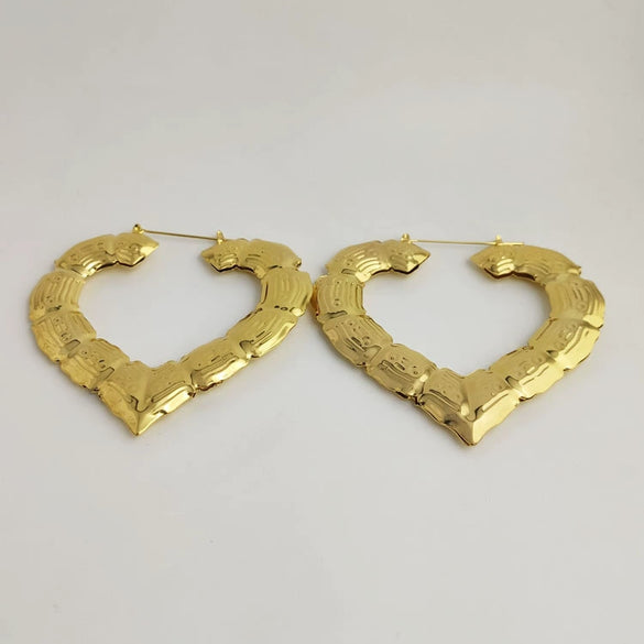 Wholesale Women's Alloy Geometric Exaggerated Golden Circle Hip Hop Street Dance Electroplated Earrings