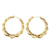 Wholesale Women's Alloy Geometric Exaggerated Golden Circle Hip Hop Street Dance Electroplated Earrings