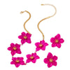 Wholesale Women's Alloy Geometric Flower Spraypainted Electroplated Jewelry Set Accessories
