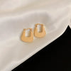 Wholesale Women's Alloy Geometric Flowerpatterned Electroplated Earrings